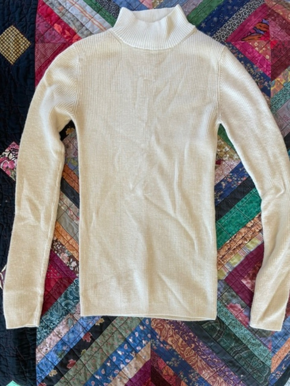 Soft, ribbed, mock neck sweater